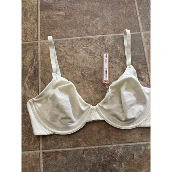 Skims Cotton Jersey T-shirt Bra Bone Size 34DD - Picture 6 of 11